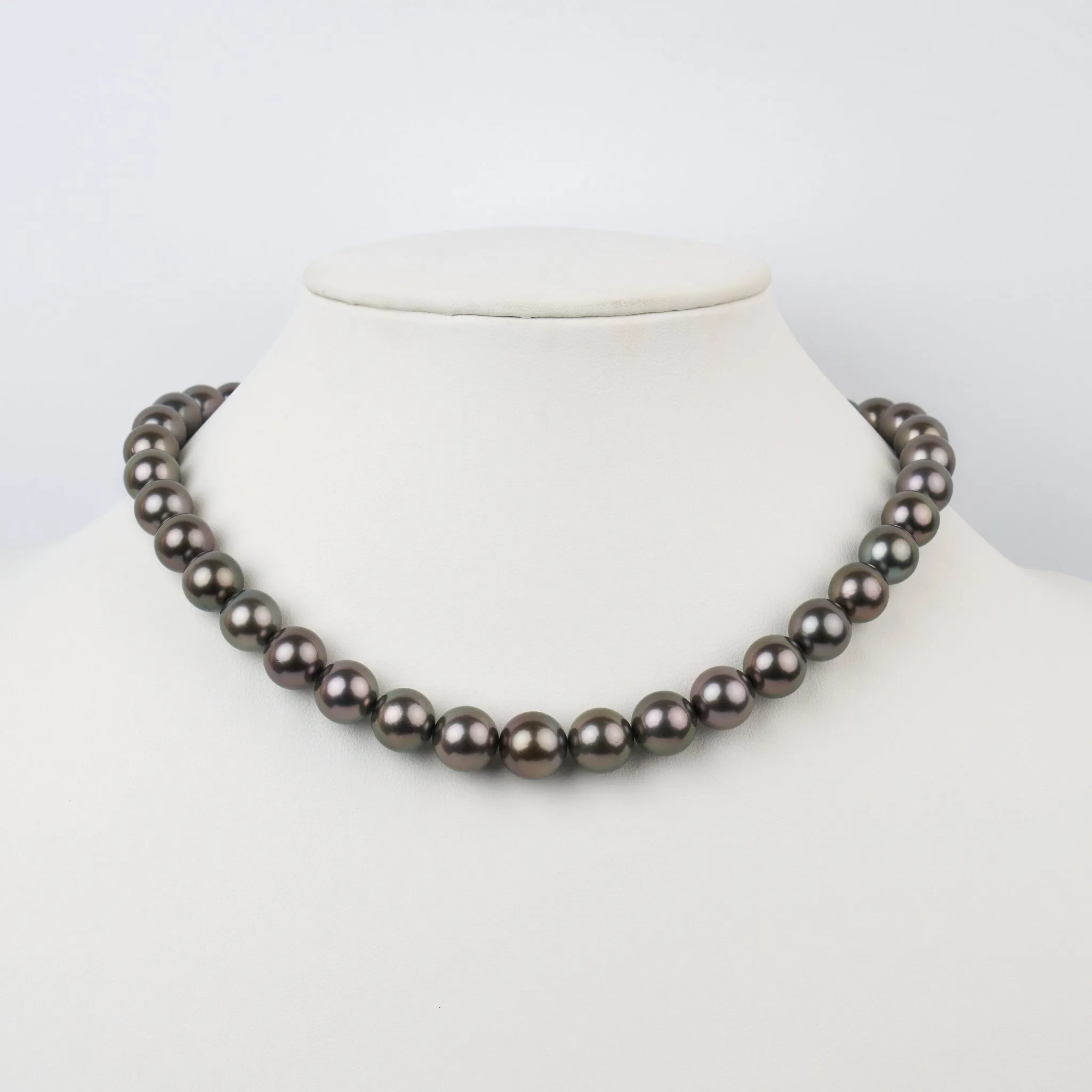 10.0-12.3 mm AAA Tahitian Round Pearl Necklace