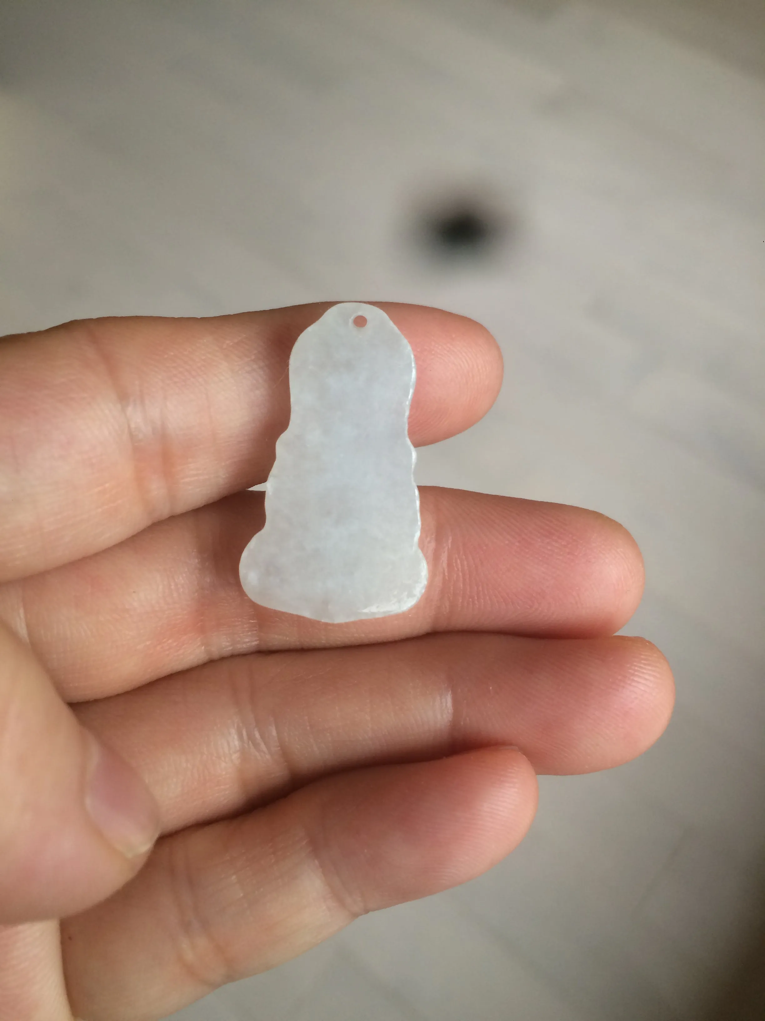 100% Natural light green white jadeite Jade baby buddha (宝宝佛) pendant AX27