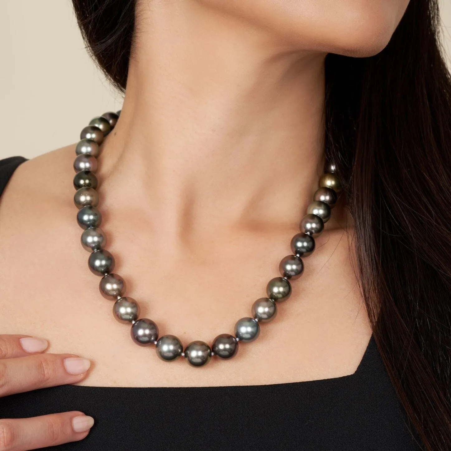 11.0-13.0 mm AA /AAA Tahitian Round Pearl Necklace