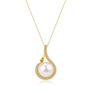 12-13mm Freshwater Pearl Elaine Pendant Necklace