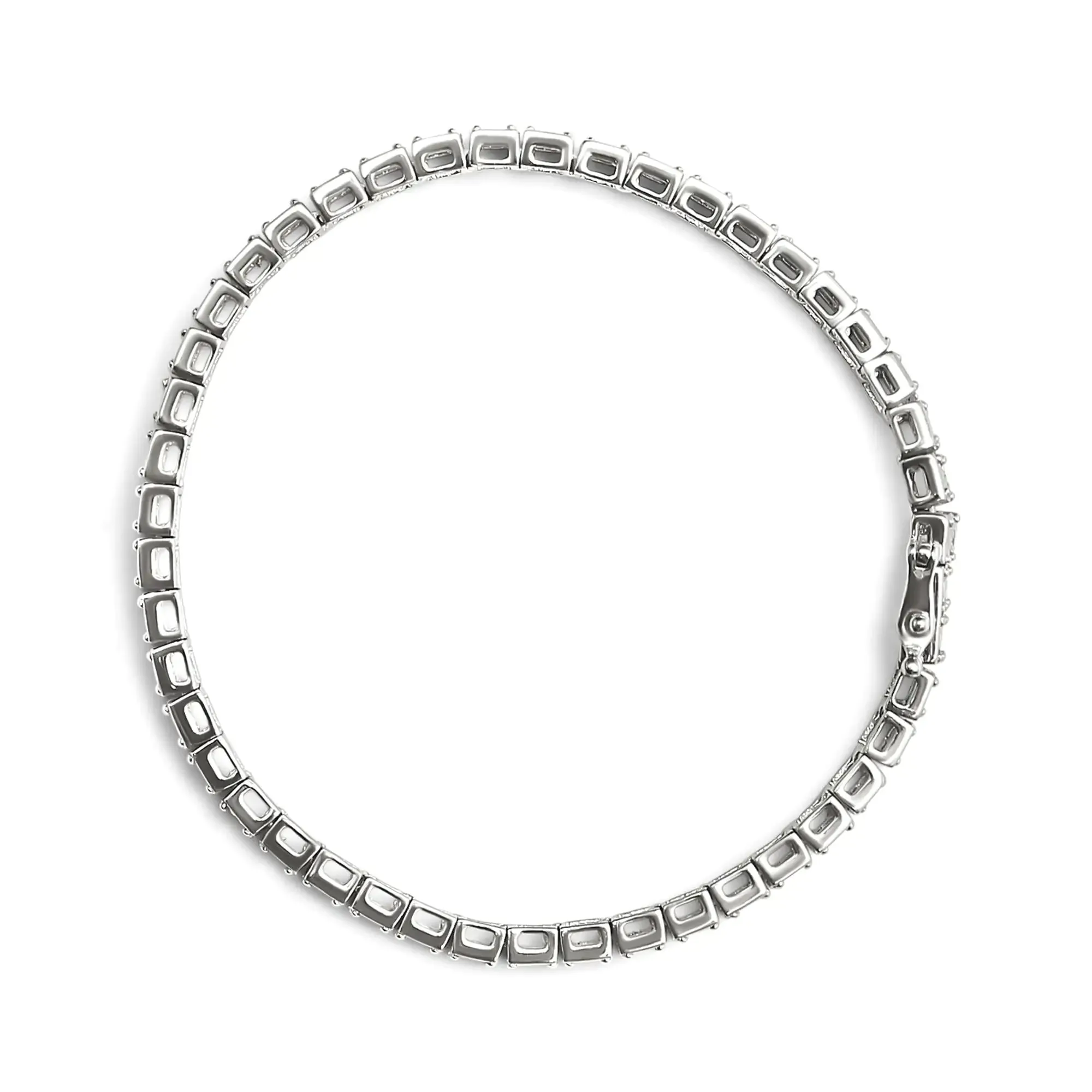 .925 Sterling Silver 1/10 Cttw Diamond 7.25" Link Bracelet (I-J Color, I2-I3 Clarity)