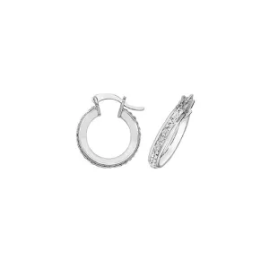 Acotis Silver Crystal Hoop Earrings G51015