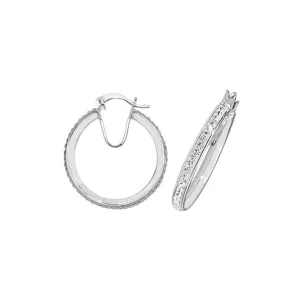 Acotis Silver Crystal Hoop Earrings G51017