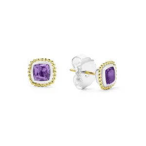 Amethyst Caviar Stud Earrings