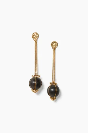 Balloon Drop Earrings ~ Black