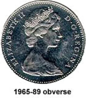 Canada Nickel 1975 5 cents  (Elizabeth II) 4.54gr .999