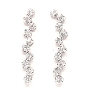 Cascading Diamond Dangle Earrings