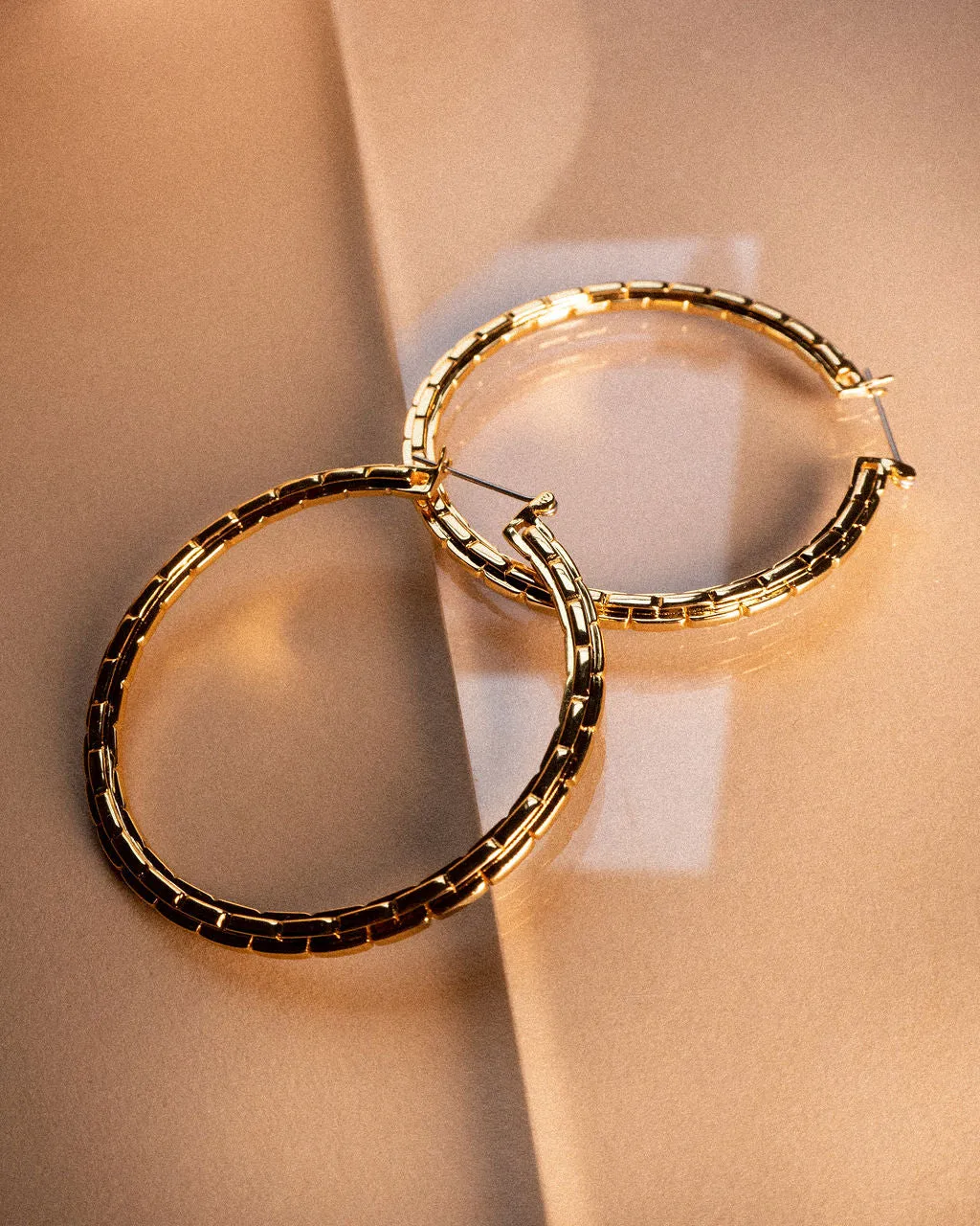 Chloe Chain Hoops- Gold