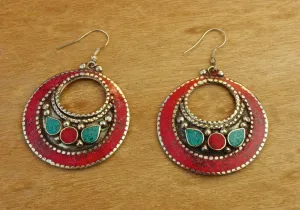 Circle of Blessings Coral Earrings