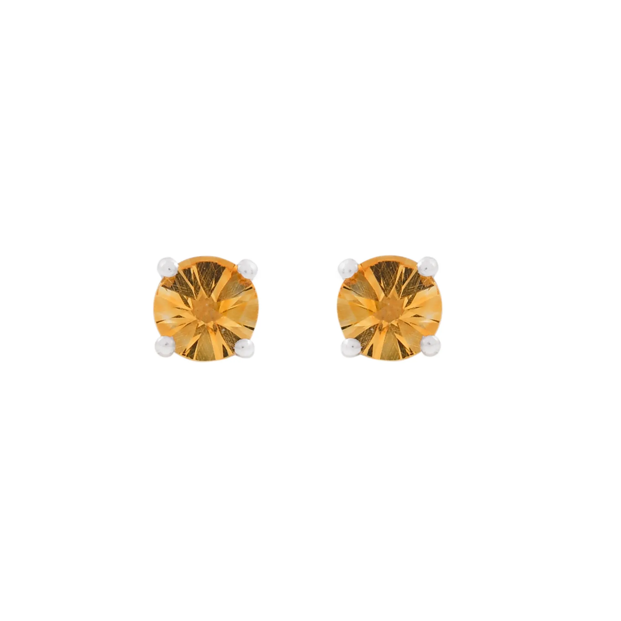 Citrine Concave Earrings