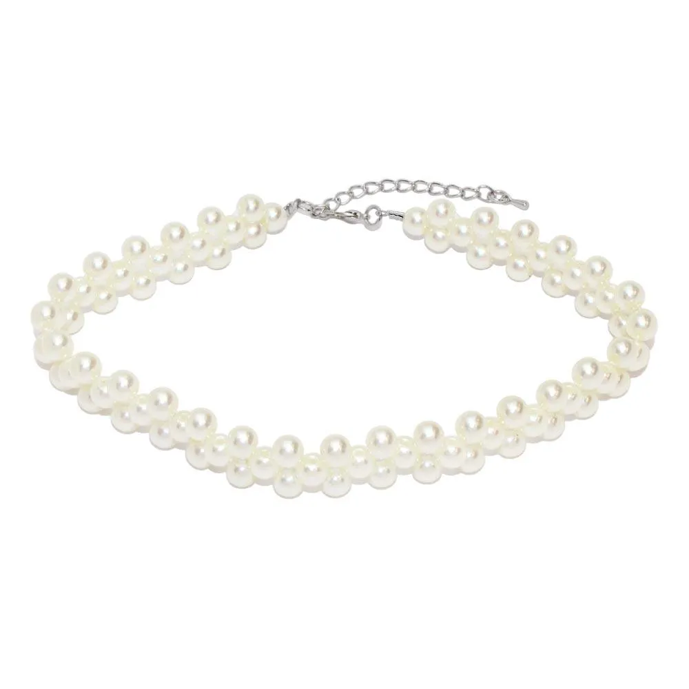 Cluster Pearl Strand Choker