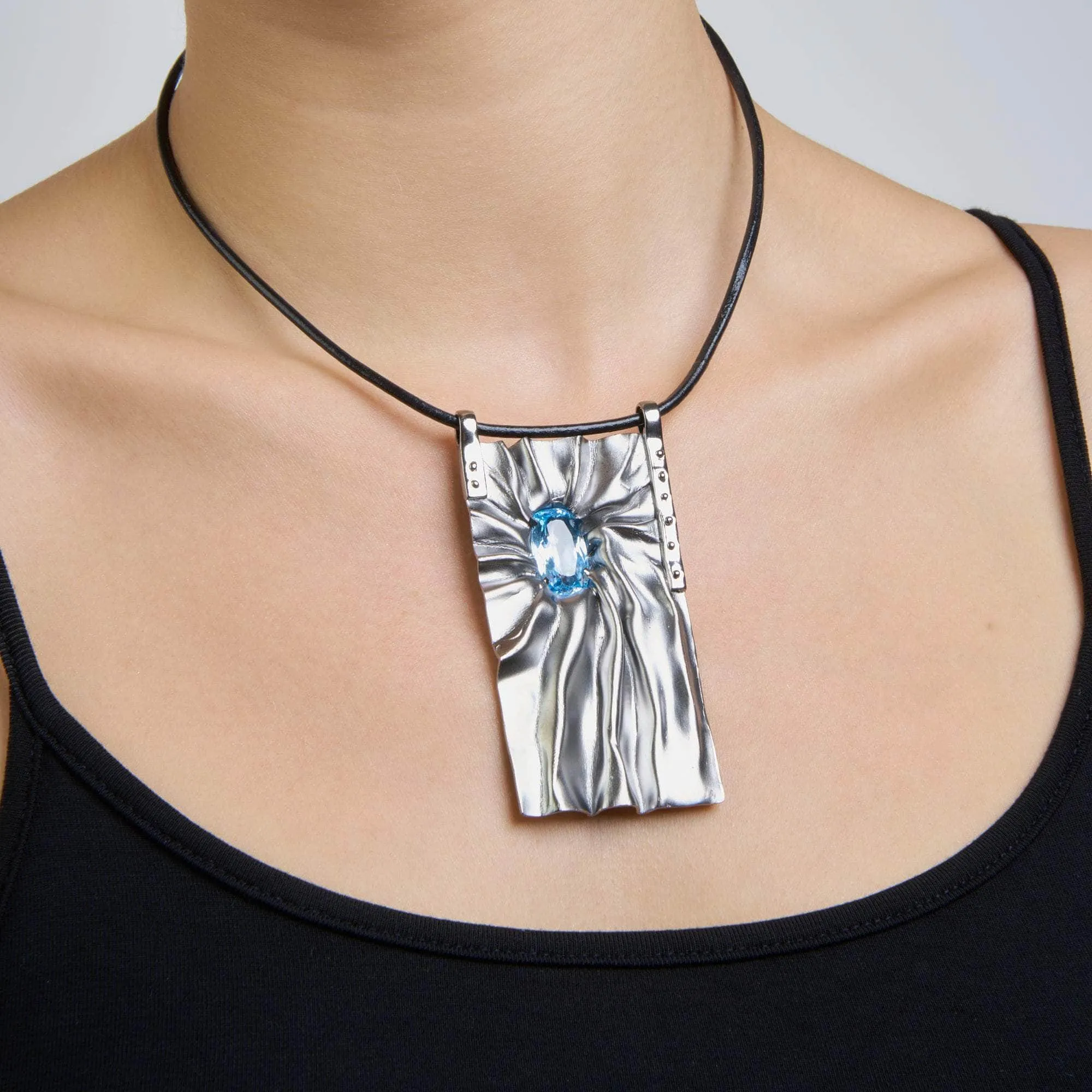 Creux Blue Topaz Pendant