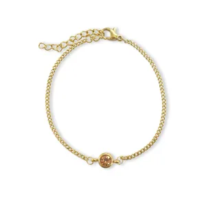 DELILAH GOLD DAINTY CITRINE BIRTHSTONE BRACELET - NOVEMBER