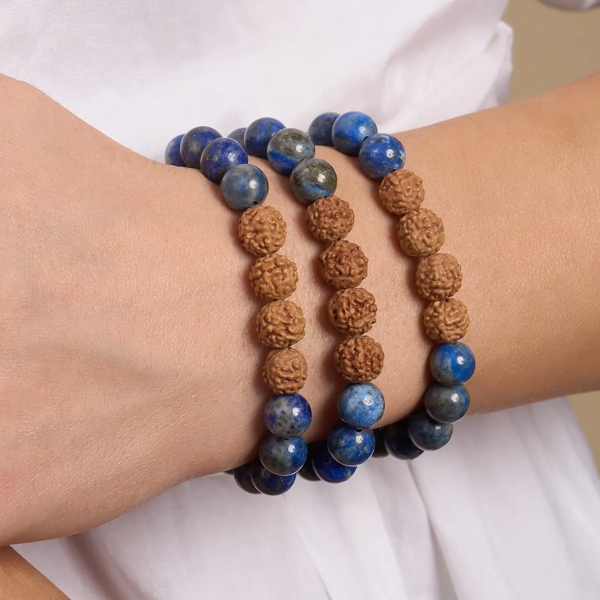 Divination | Lapis x Rudraksha |  Mala Bracelet