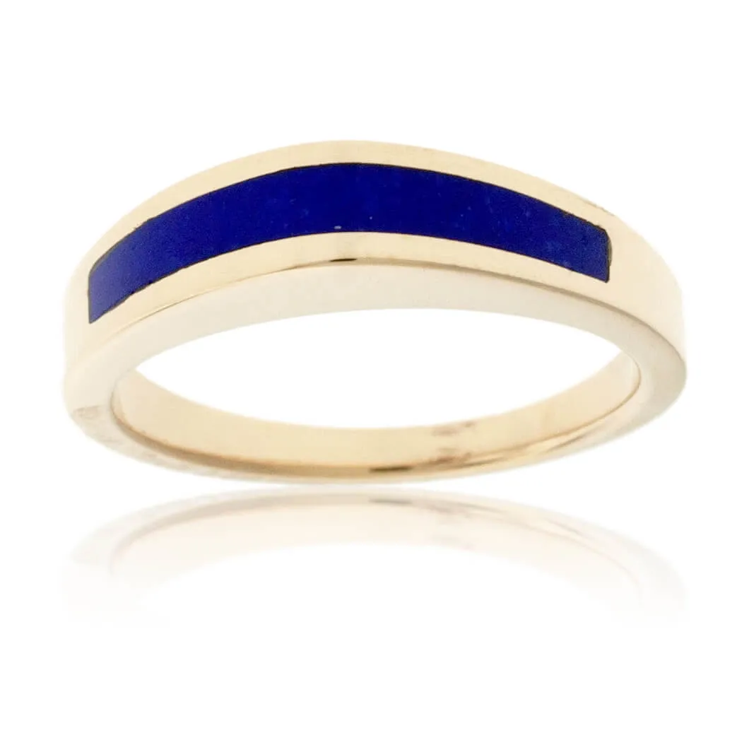 Domed Stackable Lapis Ring