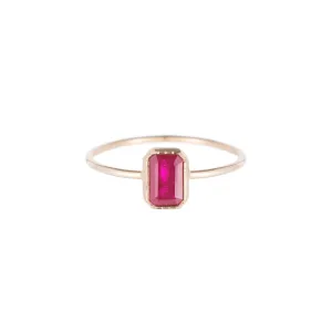 Emerald Cut Ruby Wisp Ring (ready to ship option)*