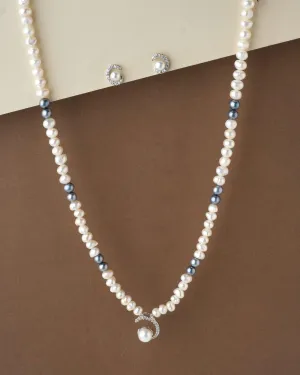 Exquisite Real Pearl Necklace Set