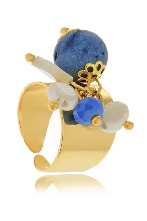 FABIO TOSI JADE Blue Chevalier Ring