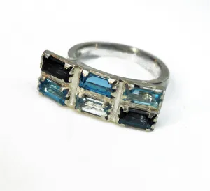 Franklin, John – Silver Ring with Blue Topaz