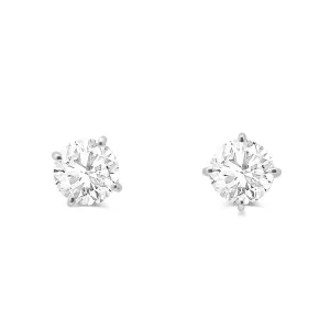 GIA Certificated Cartier 2.16ct Diamond Stud Earrings