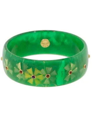 Green Flower Bangle