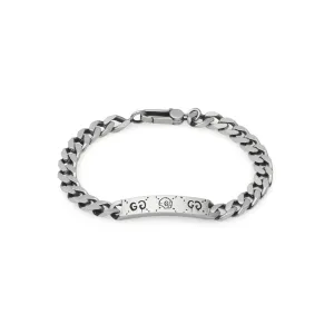 Gucci Sterling Silver Ghost ID Bracelet