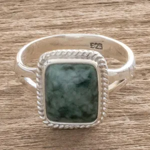 Jade Jewelry Artisan Crafted Ring - Life Divine | NOVICA