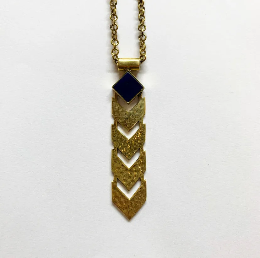 LAPIS ARROW PENDANT