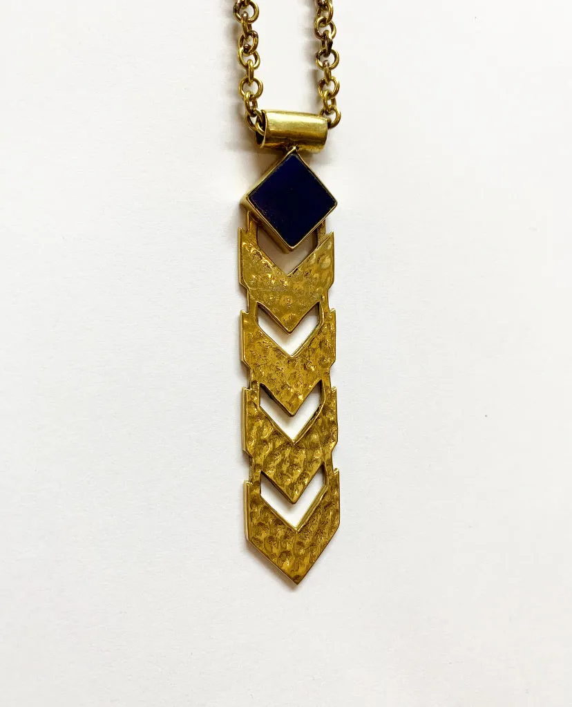 LAPIS ARROW PENDANT