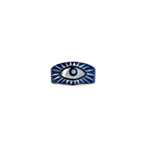 LAPIS   PEARL INLAY EYE BURST RING