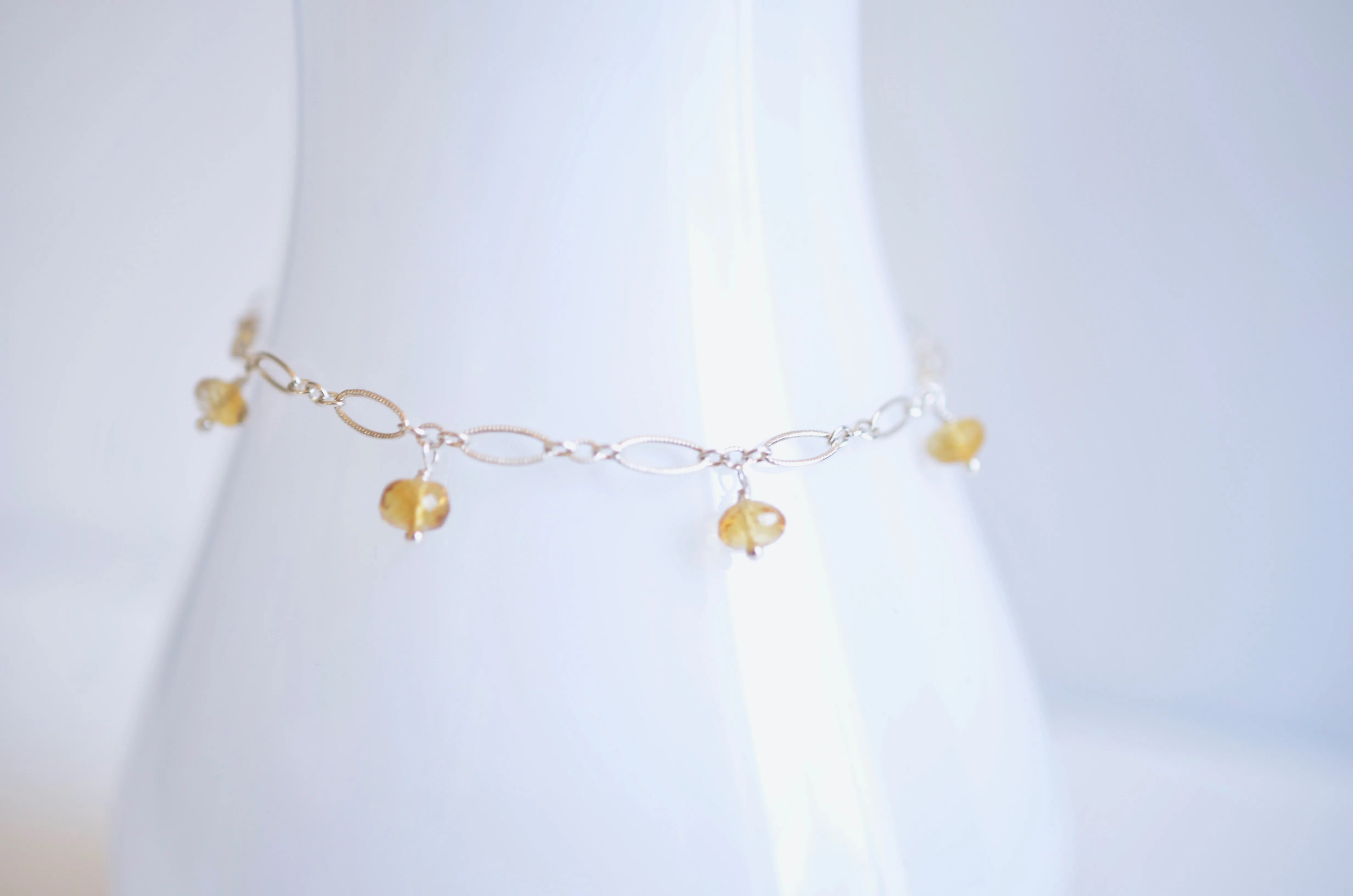 Lili - Citrine, Sterling Silver Bracelet