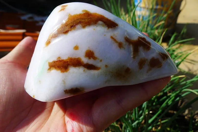 Natural Jade Rough Jadeite Raw (470g,10.6X7.3X5.3cm)