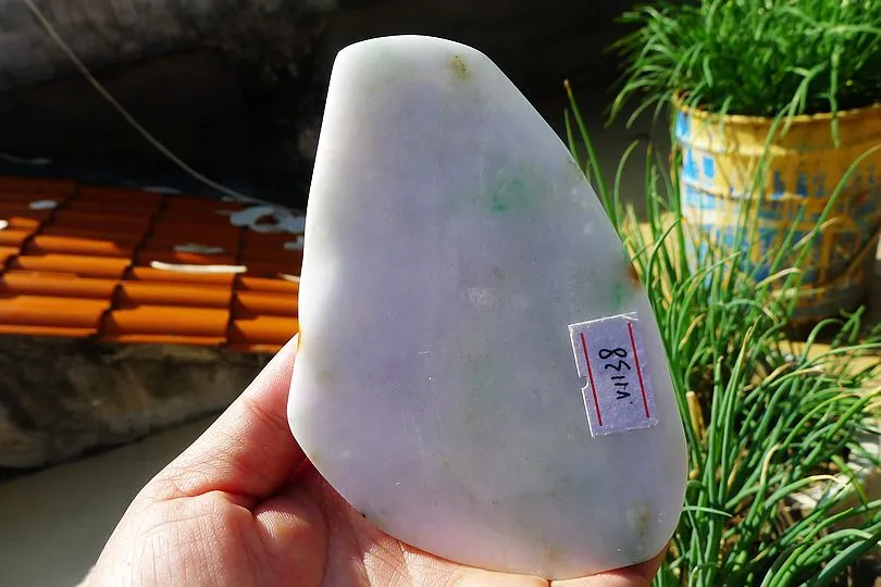 Natural Jade Rough Jadeite Raw (470g,10.6X7.3X5.3cm)