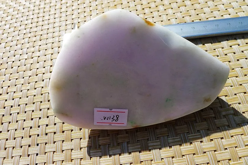 Natural Jade Rough Jadeite Raw (470g,10.6X7.3X5.3cm)