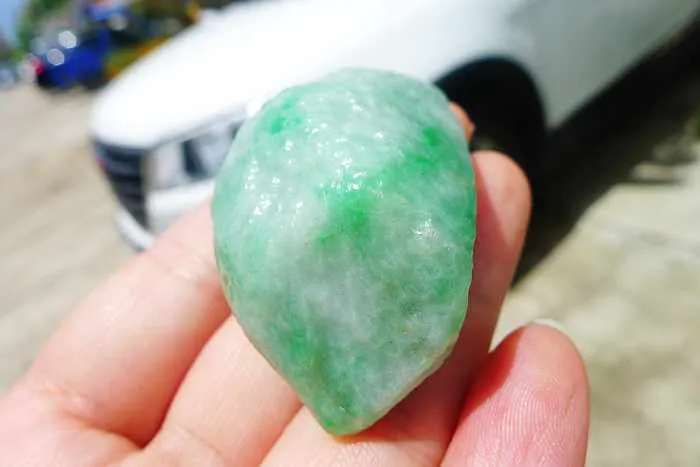 Natural Jade Rough Jadeite Raw (53g,5.1X2.9X2.2cm)