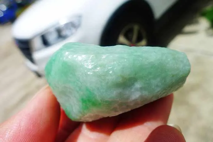 Natural Jade Rough Jadeite Raw (53g,5.1X2.9X2.2cm)