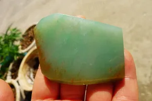 Natural Jade Rough Jadeite Raw (54g,6.4X4.9X0.6cm)