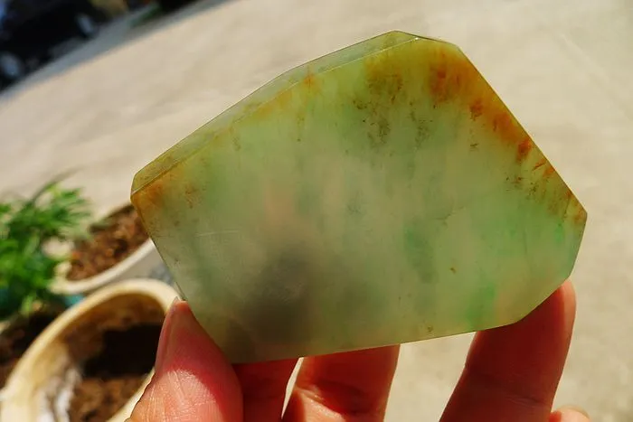 Natural Jade Rough Jadeite Raw (54g,6.4X4.9X0.6cm)