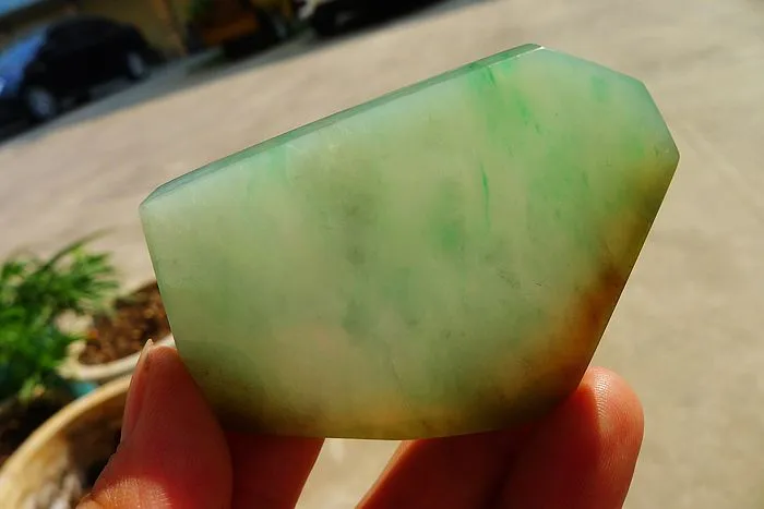 Natural Jade Rough Jadeite Raw (54g,6.4X4.9X0.6cm)