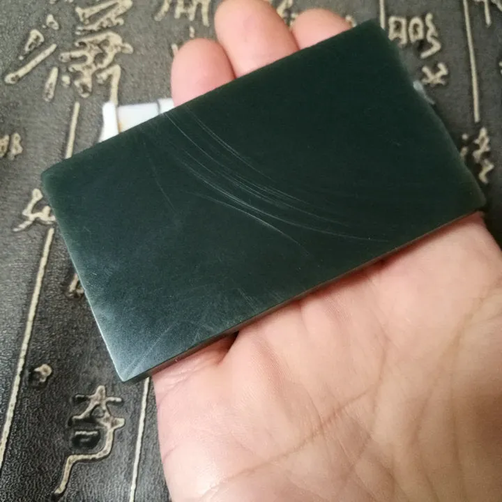 Natural Kunlun Jade Rough Nephrite Raw (60g, 7.5X4.5X0.8cm)