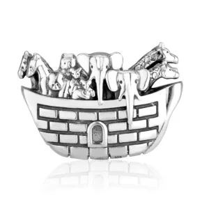 Noah's Ark Charm Bead 925 sterling silver made in the Holy Land