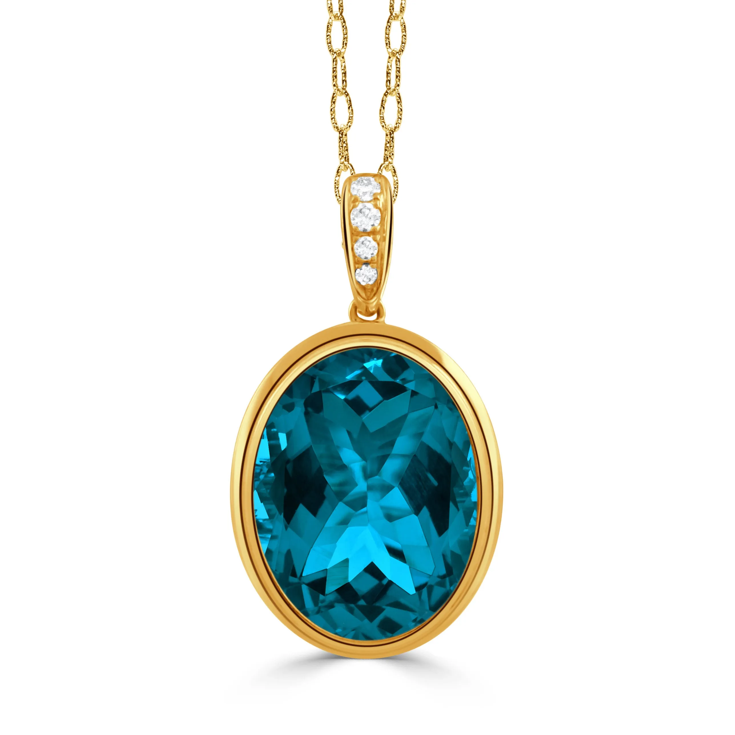 P10725LBT-Y - 18k Yellow Gold Pendant from the London Blue collection