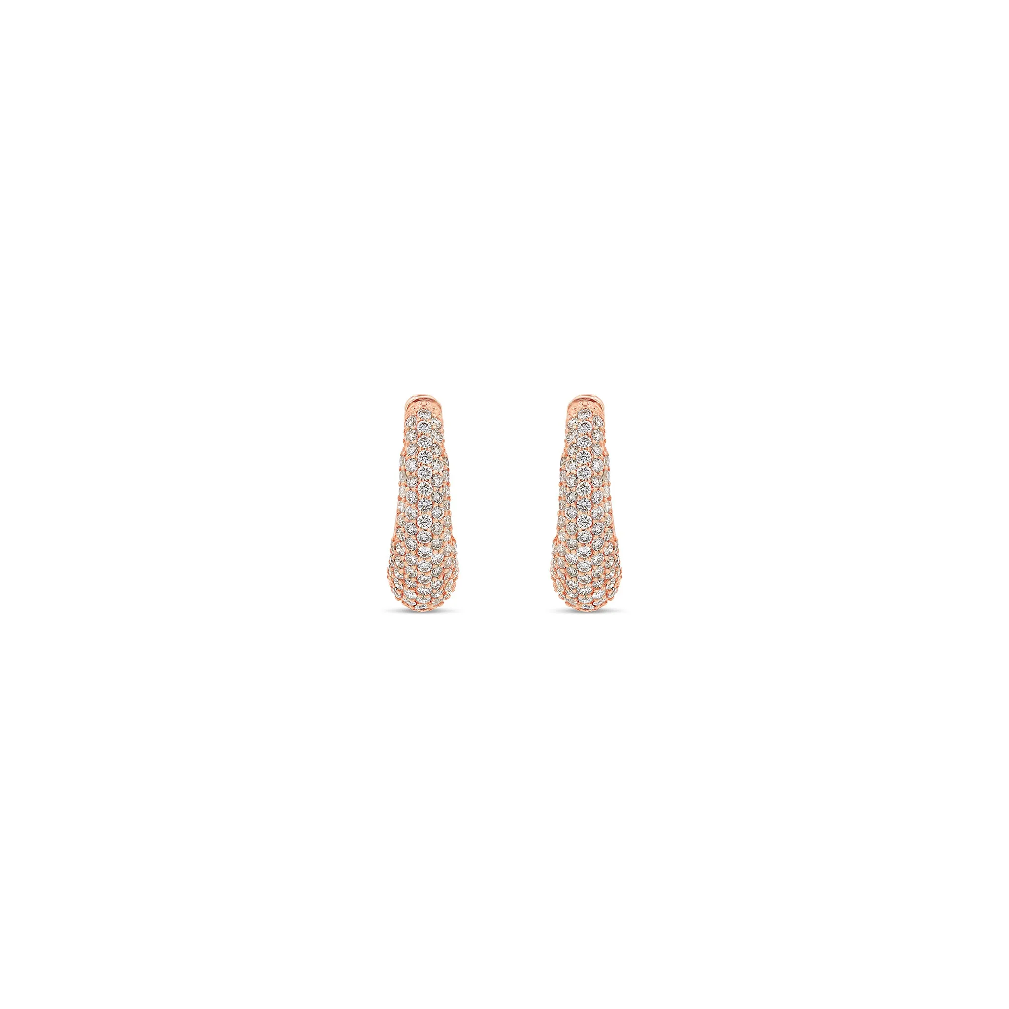 Pavé Demi Hoop Earrings