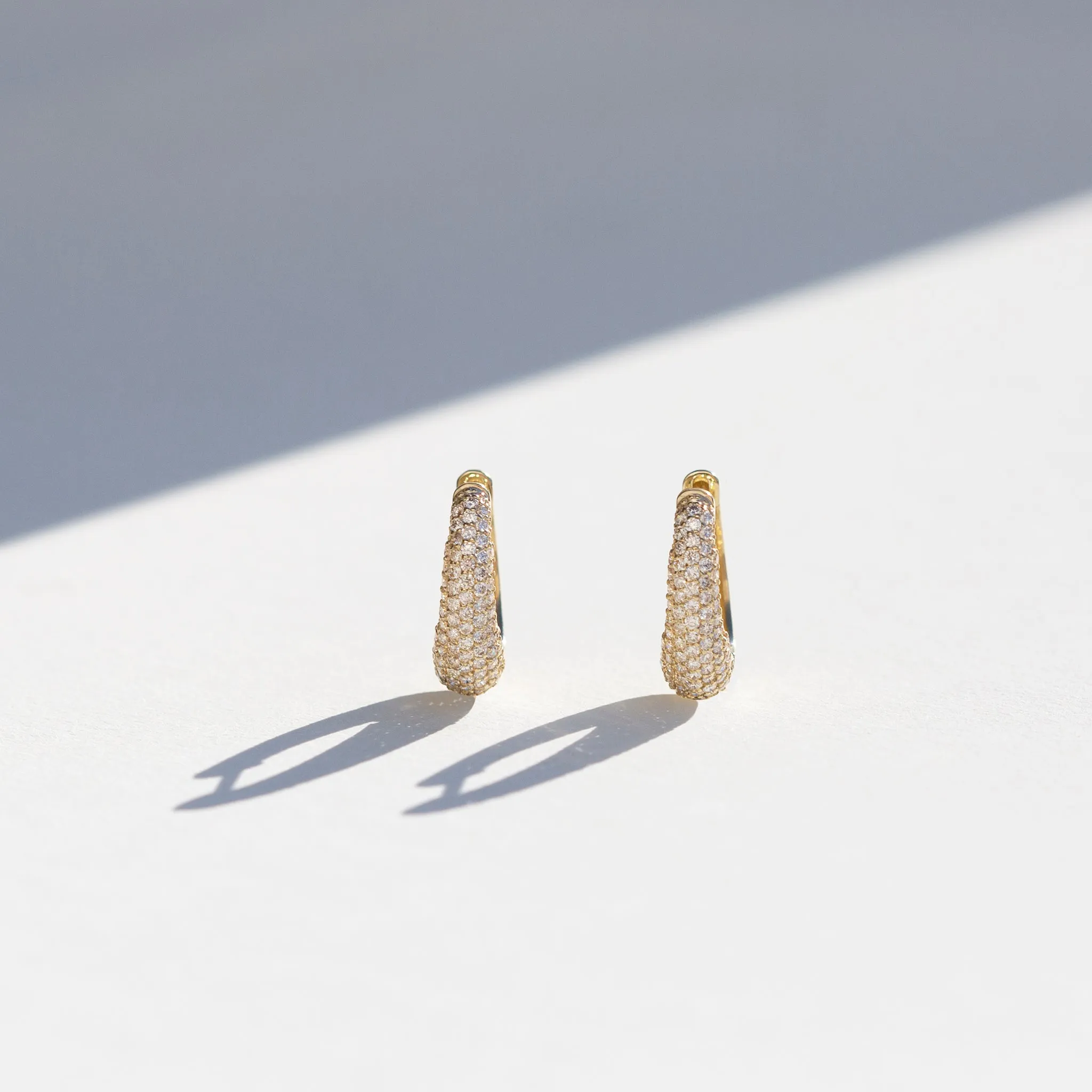 Pavé Demi Hoop Earrings