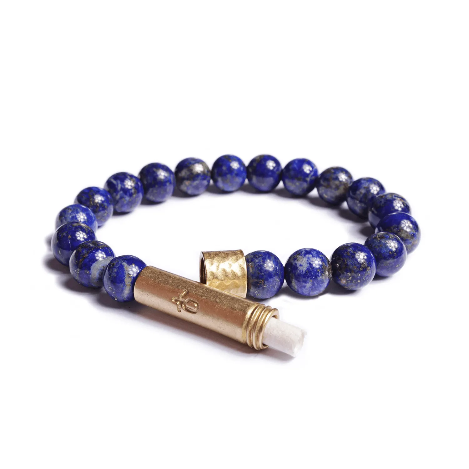 Polished Lapis Lazuli Intention Bracelet