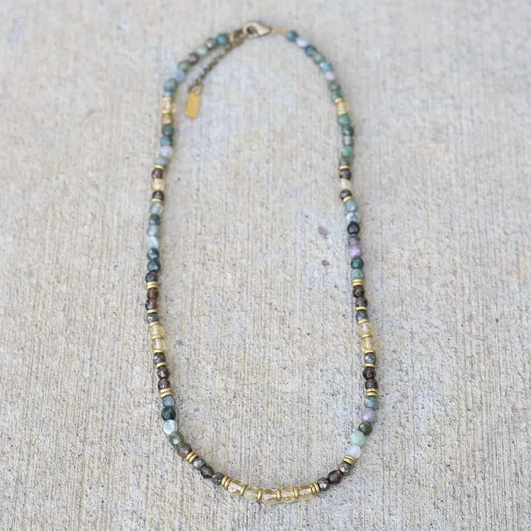 Prosperity and Abundance' Citrine and Jasper Delicate Necklace