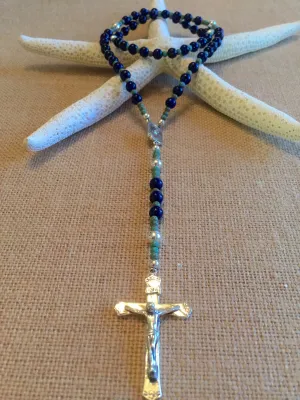 "Mausie"  Lapis & Turquoise Rosary