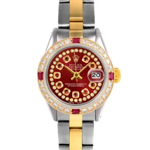 Rolex Datejust 26mm | 6917-TT-RED-STRR-4RBY-OYS