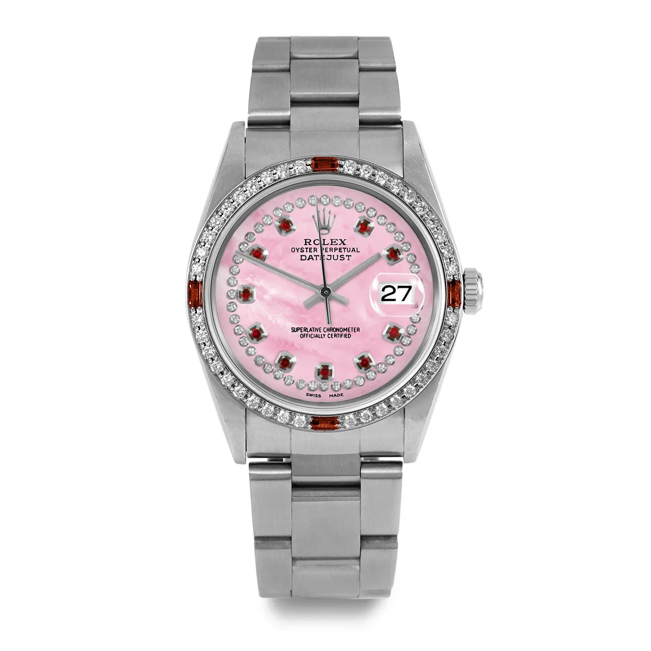 Rolex Datejust 36mm | 16234-PMOP-STRR-4RBY-OYS