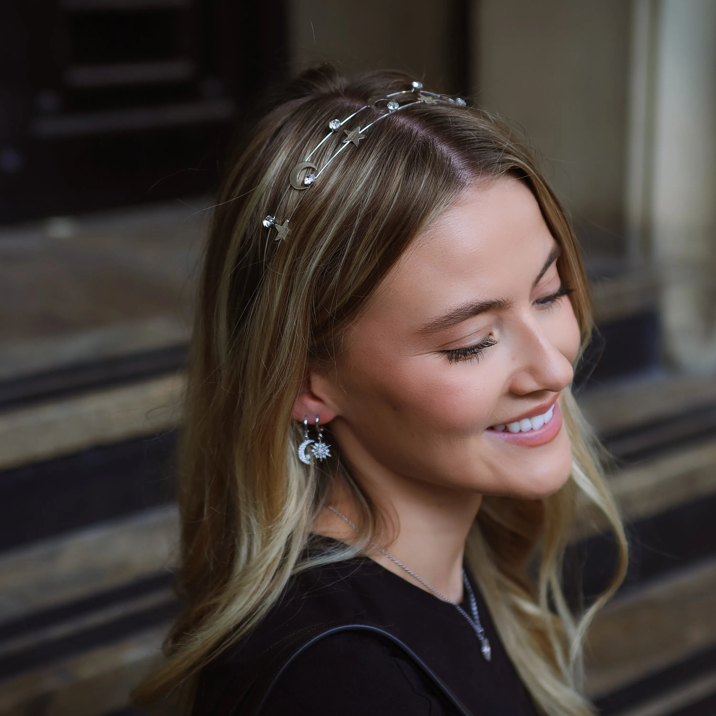 Sasha Moon & Star Headband | Silver